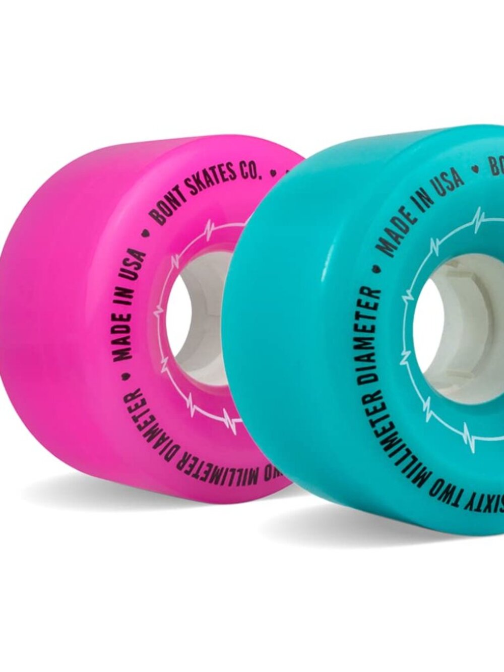 Bont Skates BPM Quad Roller Skate Outdoor Wheels 62x35mm 78A Hot Pink - Set of 4